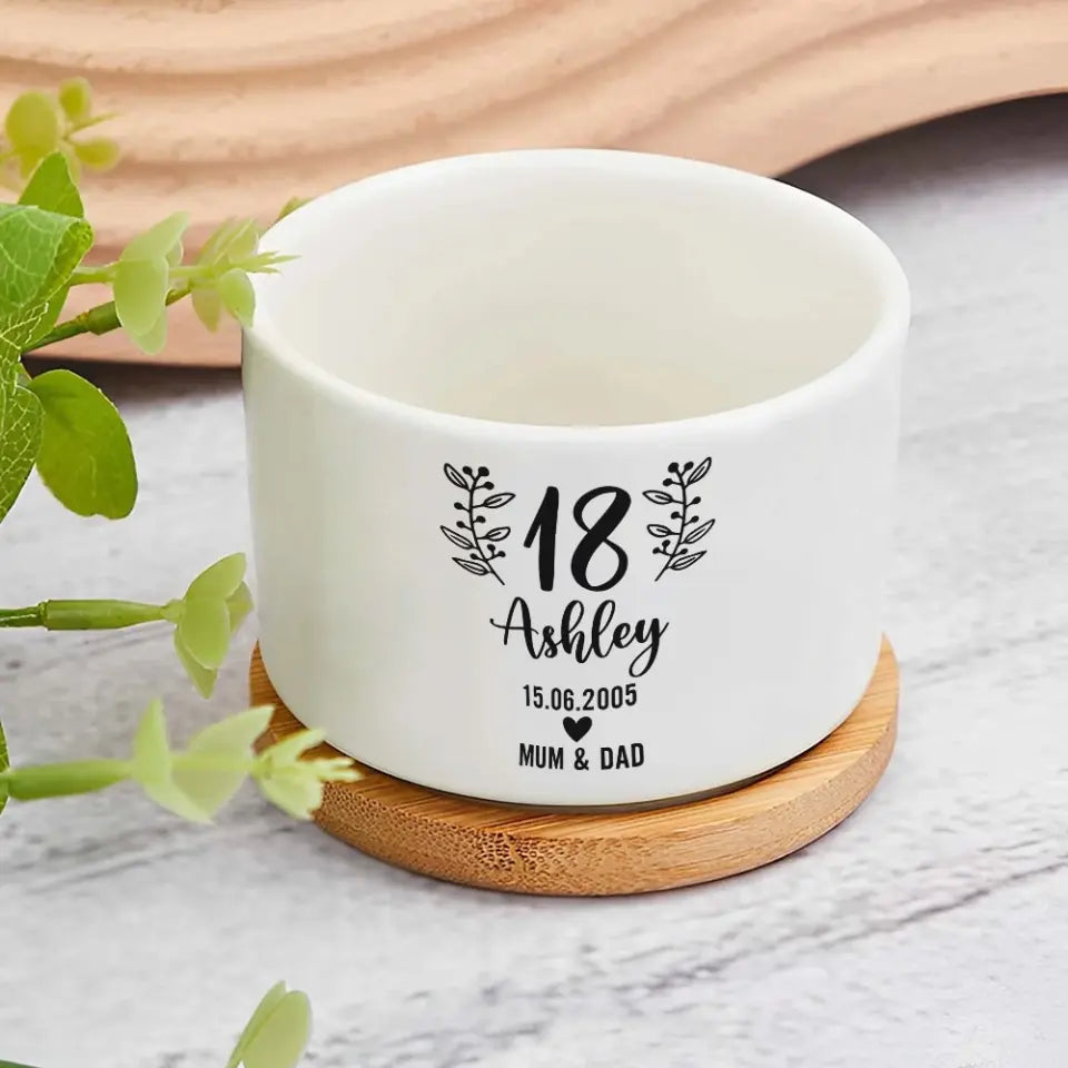 8 Styles Birthday Gifts - Personalized Ceramic Plan Pot - Birthday Gift For Family