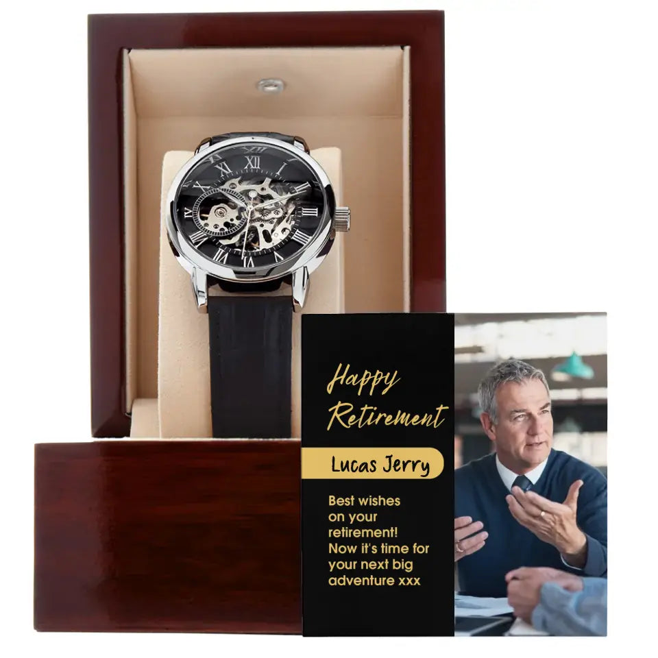 Best Wishes On Your Retirement - Personalized Men Watch - Retirement Gift for Him