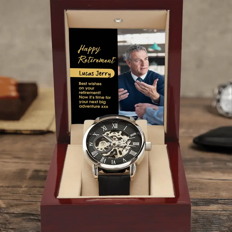 Best Wishes On Your Retirement - Personalized Men Watch - Retirement Gift for Him