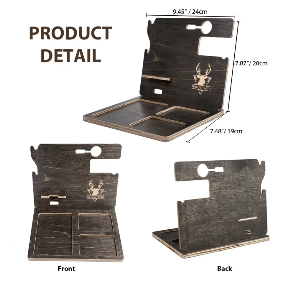 Deer Hunting - Personalized Dock Station - Hunting Gift For Dad Grandpa