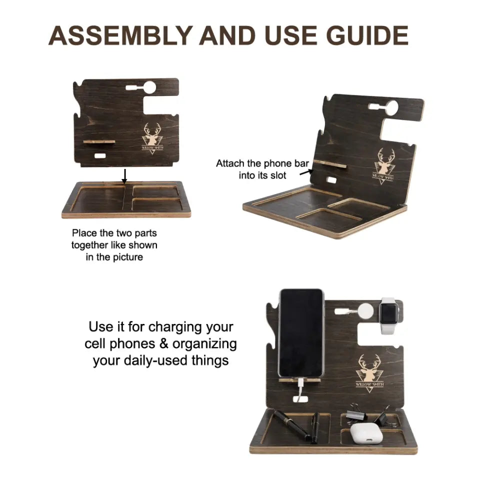 Deer Hunting - Personalized Dock Station - Hunting Gift For Dad Grandpa
