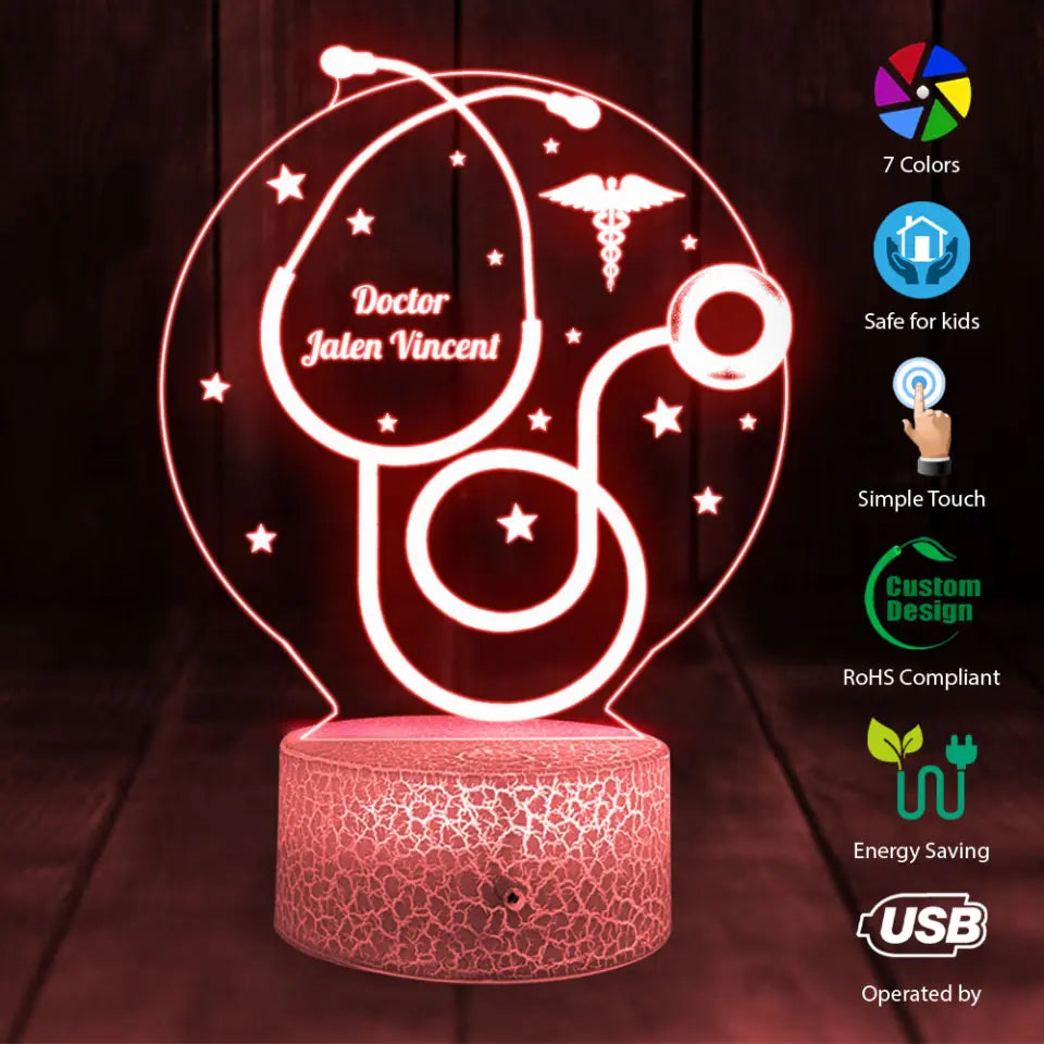 Pharmacity Doctor - Personalized 3D Lamp Night Light - Desk Lamp Gift for Medical Studen Pharmacity | 308IHPLNLL785