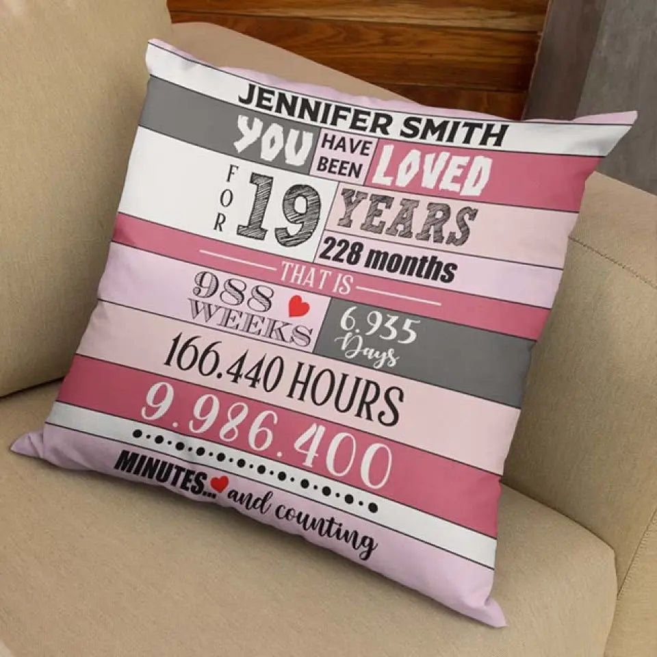 You Have Been Loved For 13 14 19 20 Years - Personalized Pillow