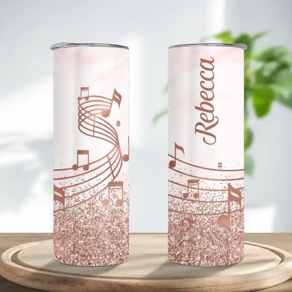 Musical Gift Personalized 20oz Skinny Tumbler