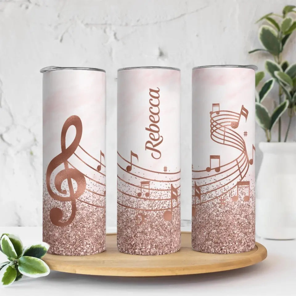 Musical Gift Personalized 20oz Skinny Tumbler