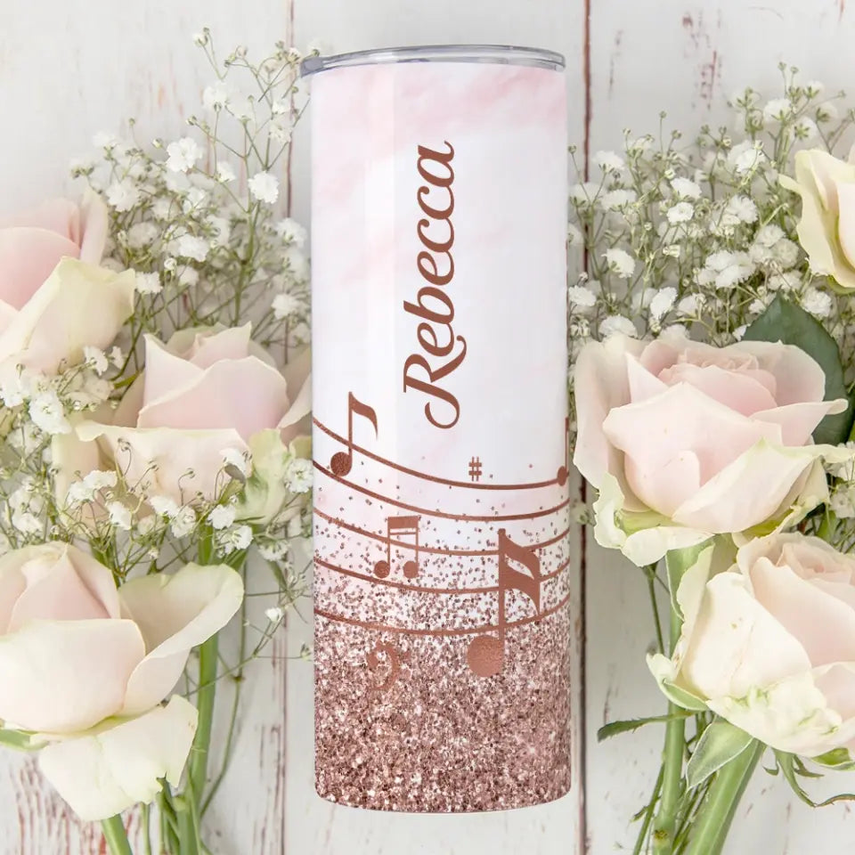 Musical Gift Personalized 20oz Skinny Tumbler