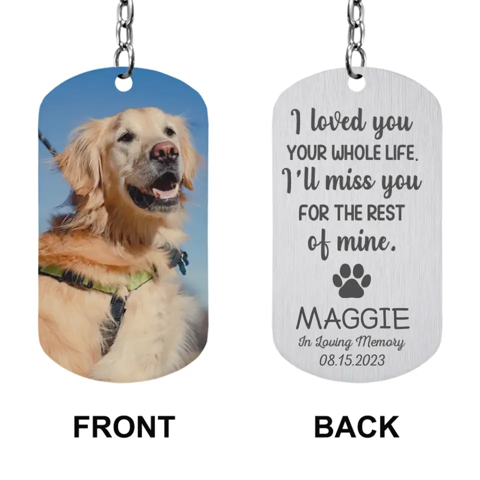 I Loved You Your Whole Life - Stainless Steel Keychain - Gift For Pet Memorial | 308IHPBNKC991