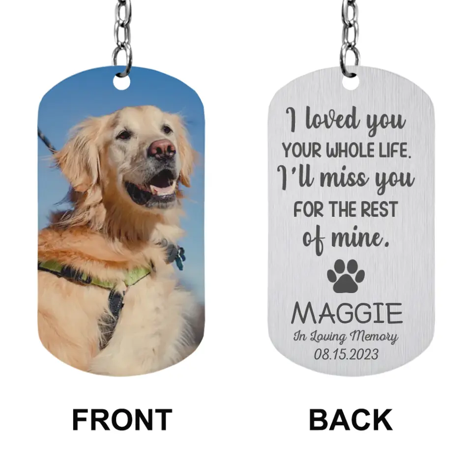 I Loved You Your Whole Life - Personalized Stainless Steel Keychain