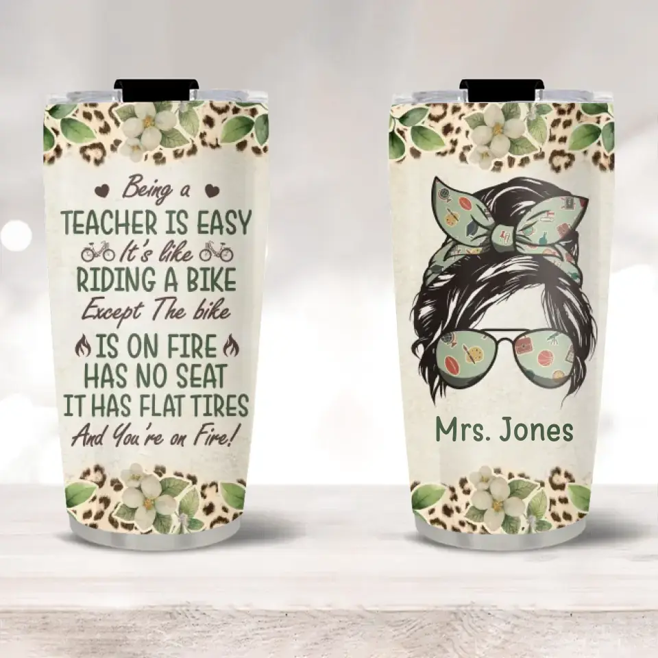 Being A Teacher Is Easy - Personalized 20oz Stainless Steel Tumbler