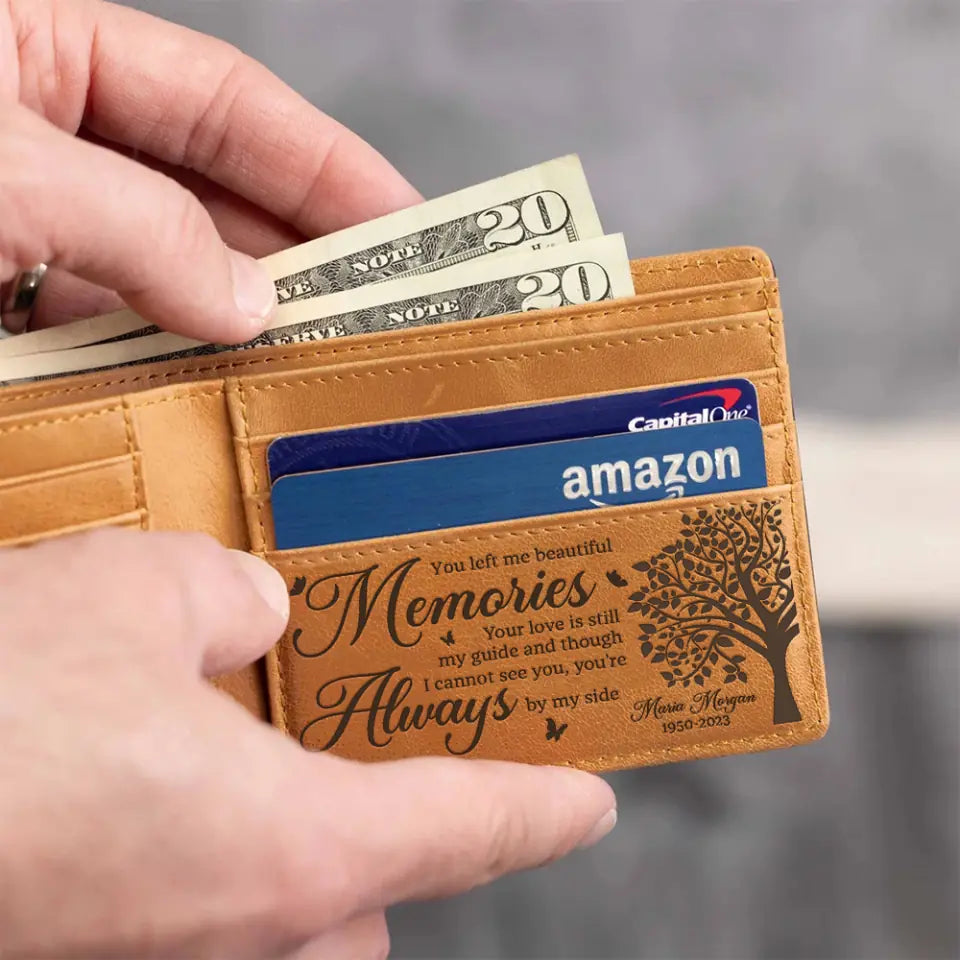 You're Always By My Side - Personalized Engraved Leather Wallet