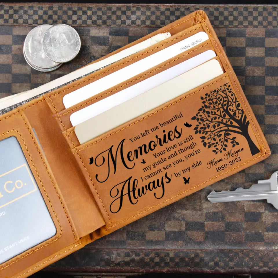 You're Always By My Side - Personalized Engraved Leather Wallet