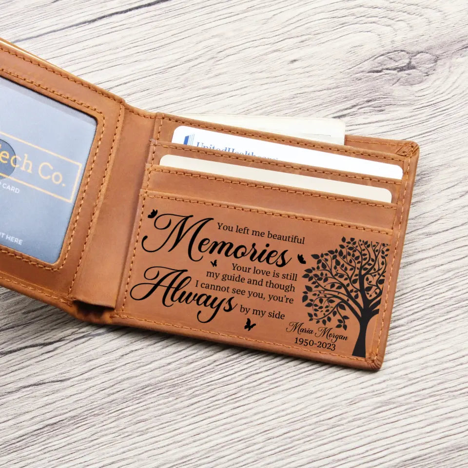 You're Always By My Side - Personalized Engraved Leather Wallet