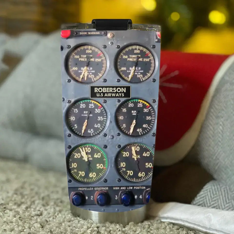 Flight Instruments Panel - 20oz Tumbler Cup - 3d Print Tumbler - Gift for Pilots, for Him