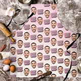 Custom Face And Background - Personalized Apron - Funny Gift For Friends/Couple | 304IHPBNAR460