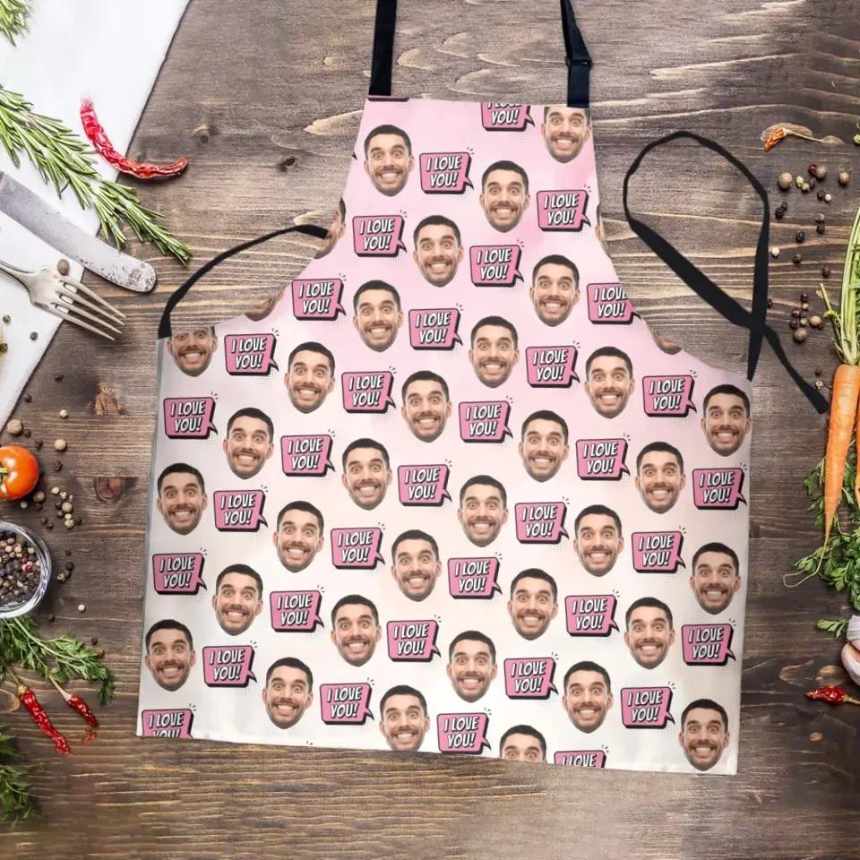 Custom Face And Background Personalized Apron