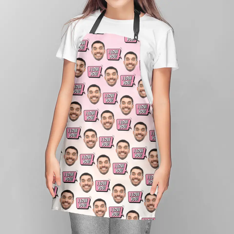 Custom Face And Background Personalized Apron