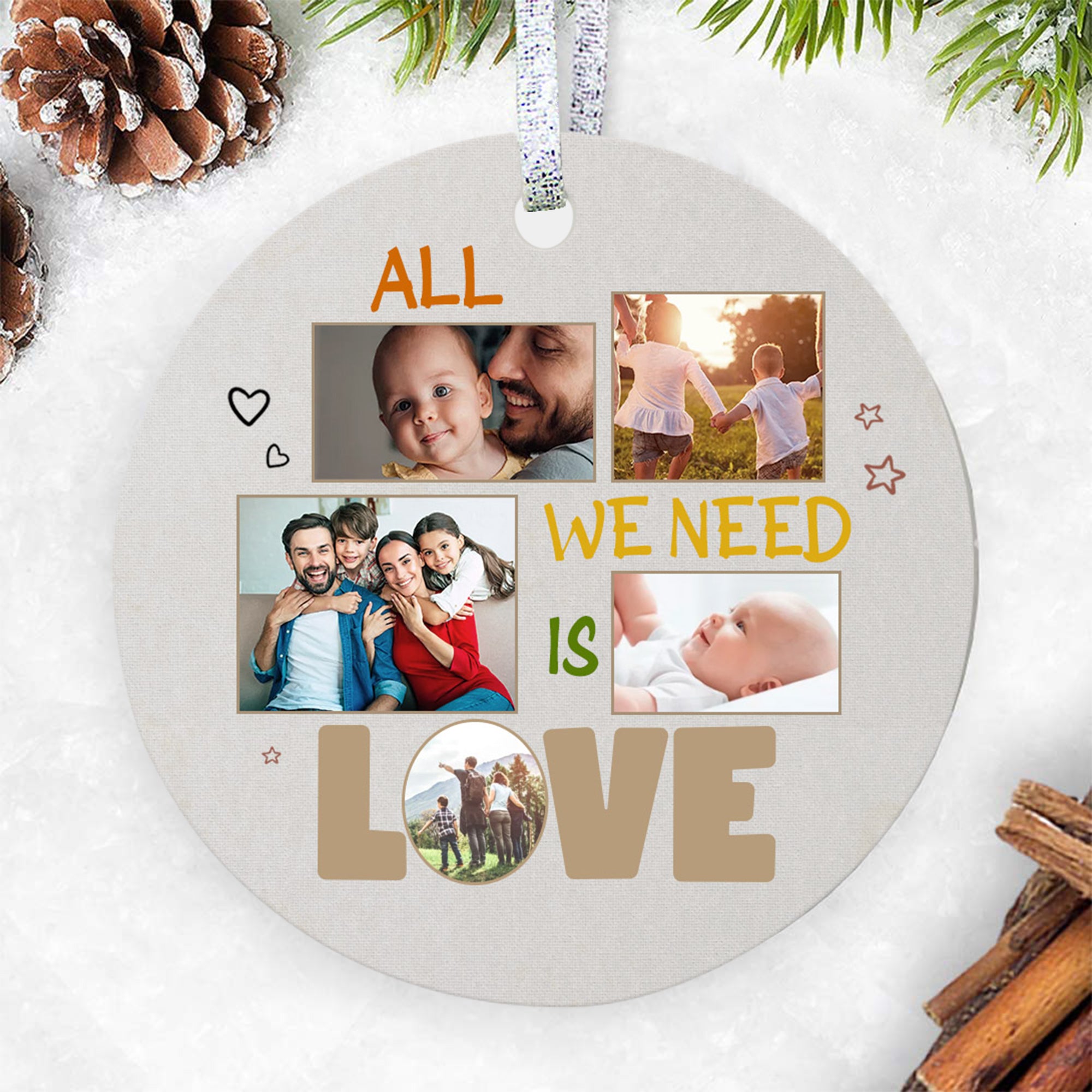 personalized christmas photo frame ornaments