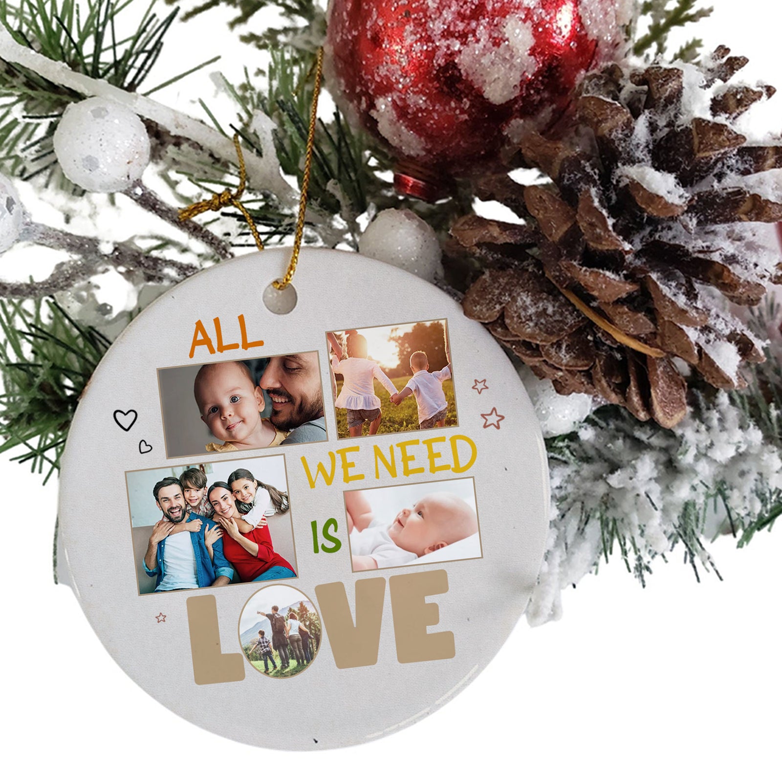 memorial photo ornaments personalized