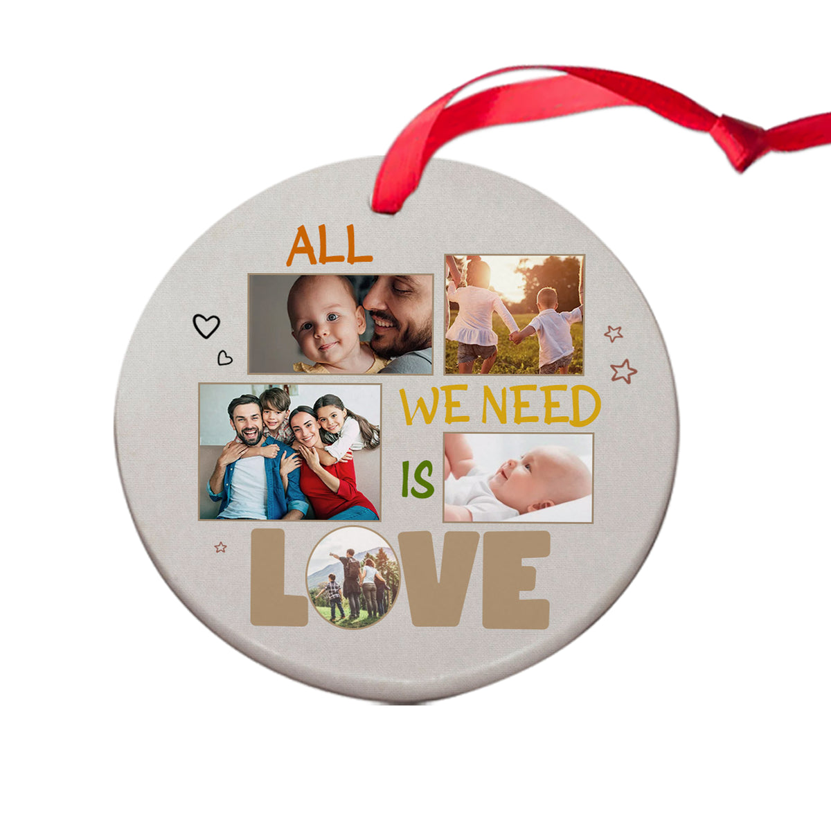 christmas ornaments with personal photos