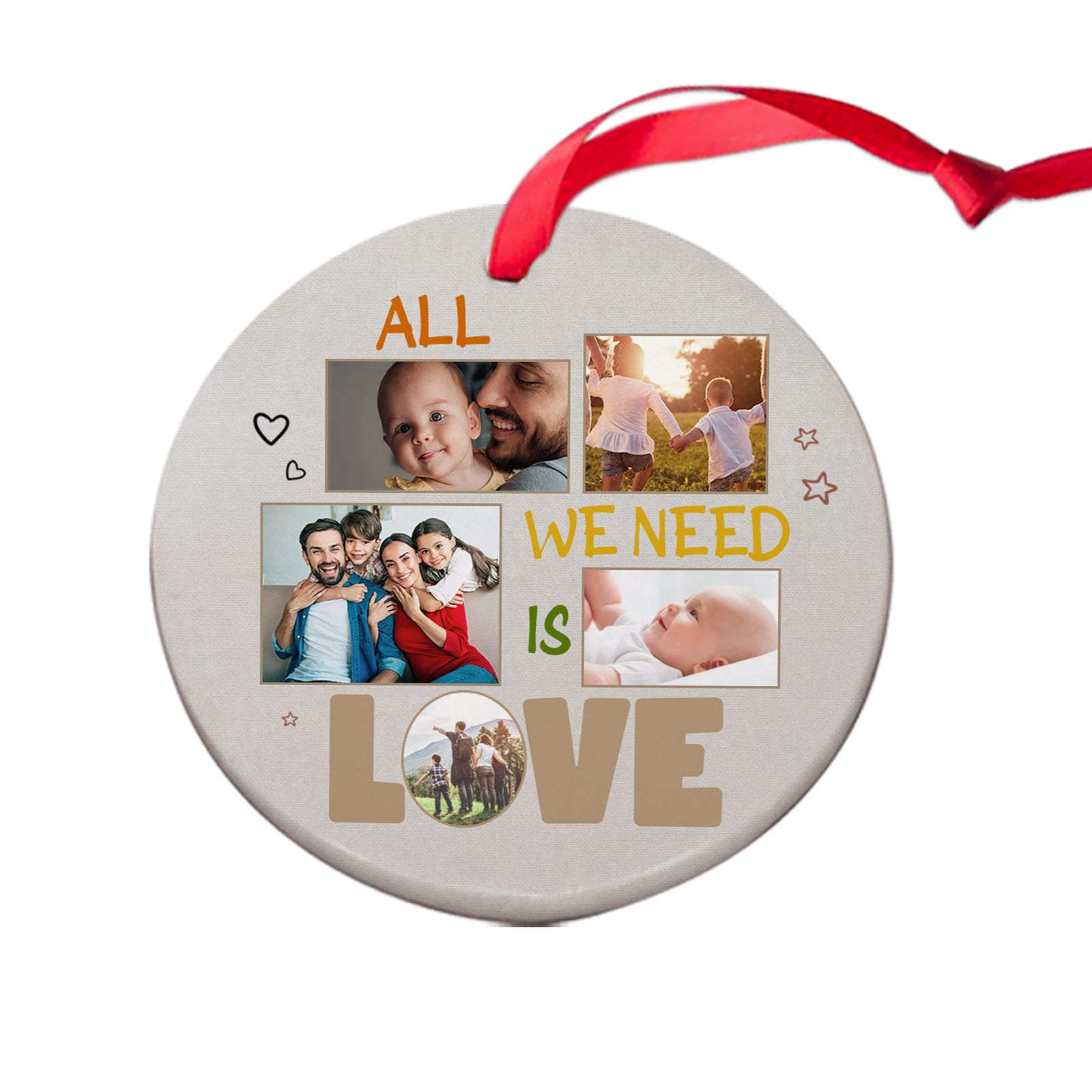christmas ornaments with personal photos