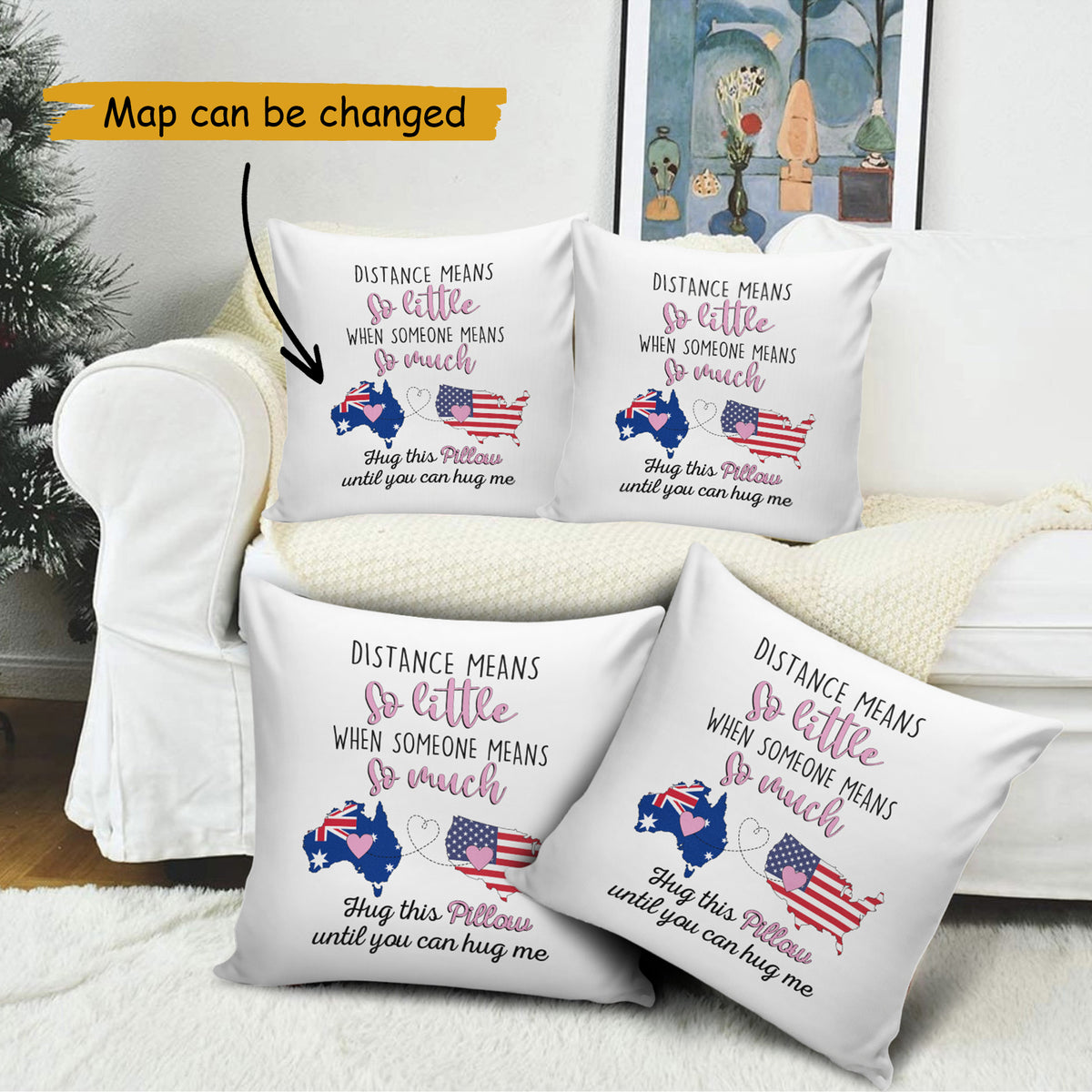 The pillow breaks all distances for couple