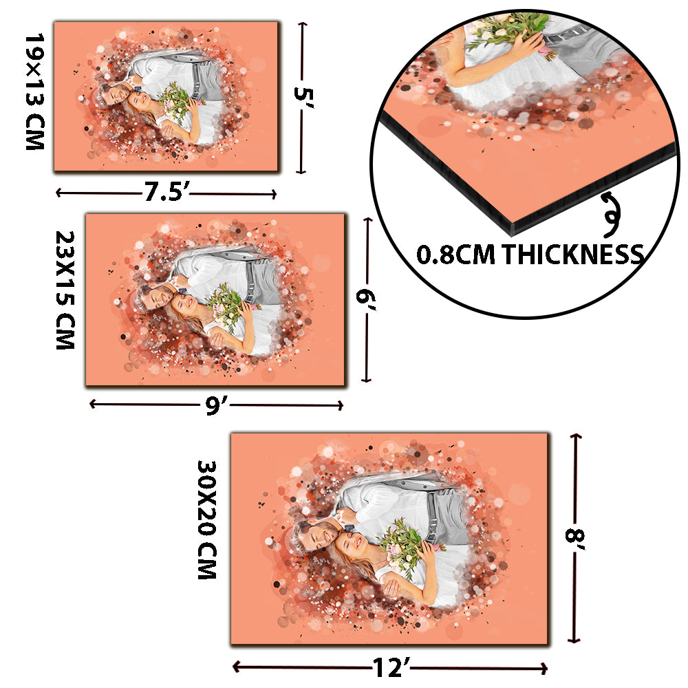 family art couple wedding size