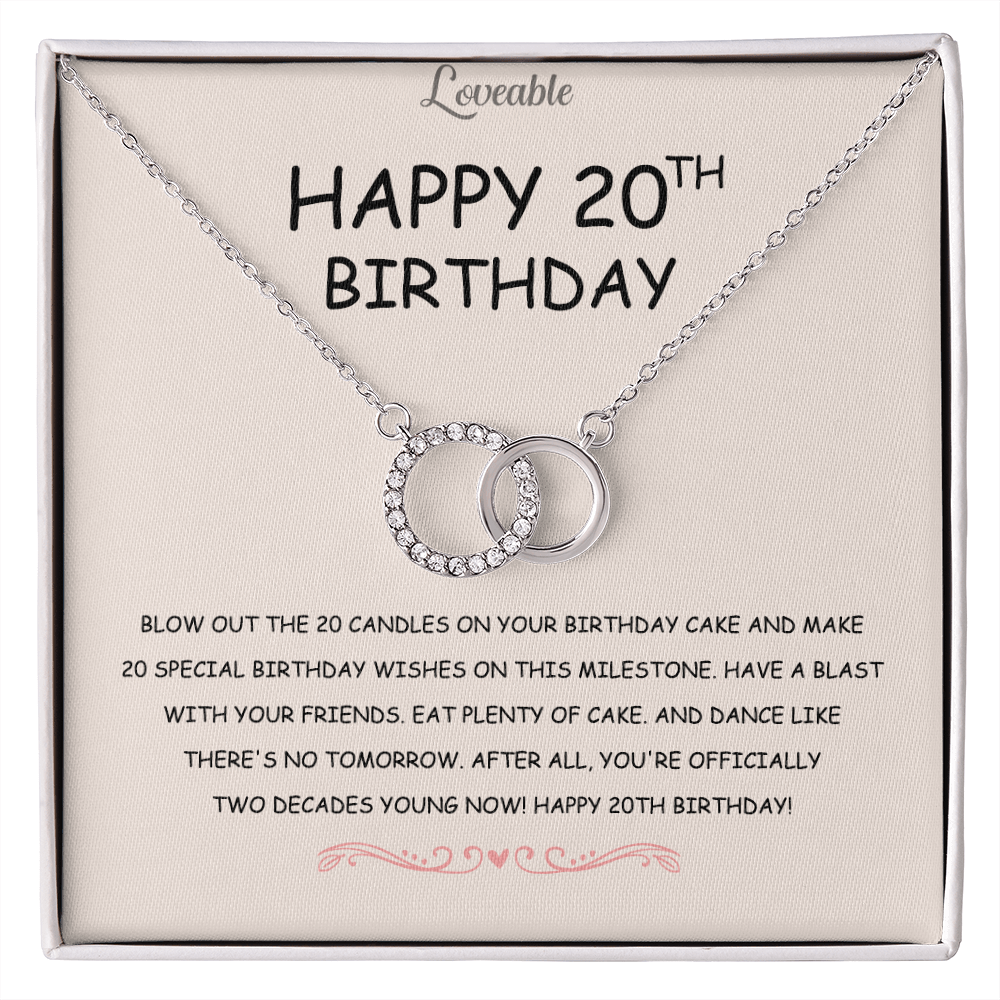Happy 20th Birthday Necklace | Unique Gift Idea