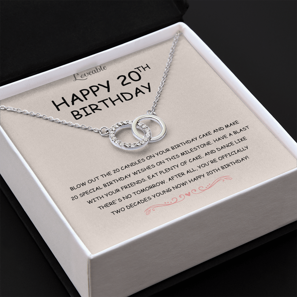 Happy 20th Birthday Necklace | Unique Gift Idea
