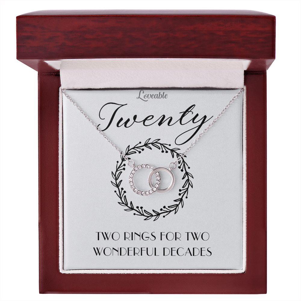 Twenty Two Rings For Twp Wonderful Decades Necklace Birthday Gift For Daughter