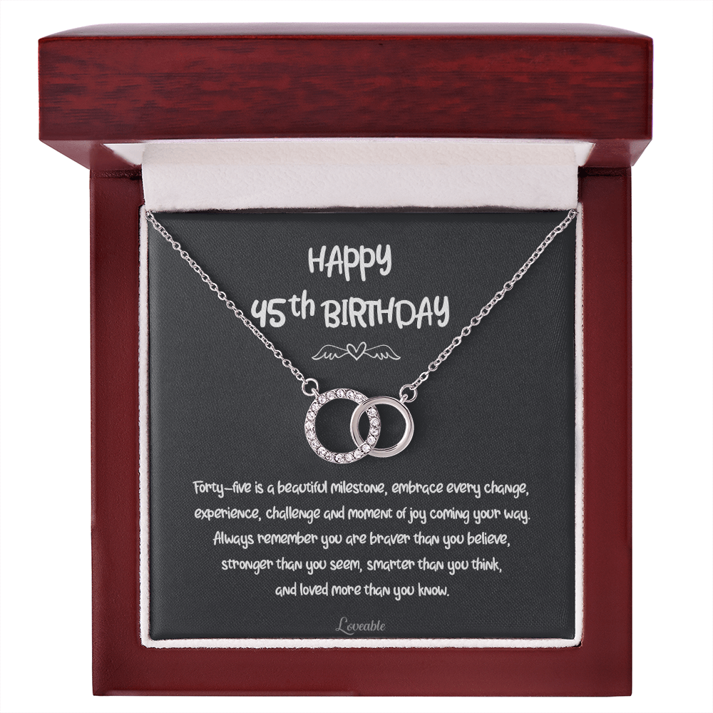 Happy 45th Birthday Personalized Necklace