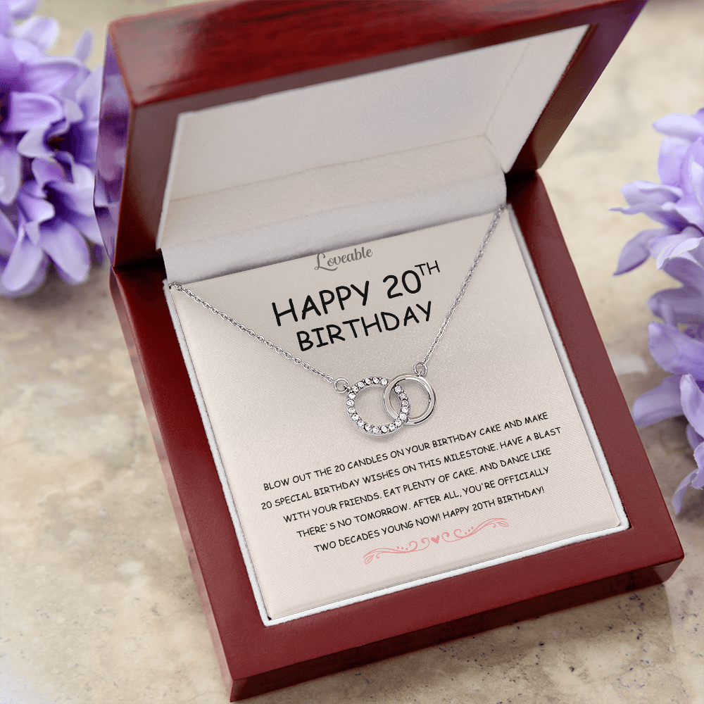 Happy 20th Birthday Necklace | Unique Gift Idea