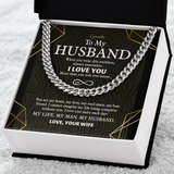 My Life, My Man, My Husband - Gift for Husband - Cuban Link Chain