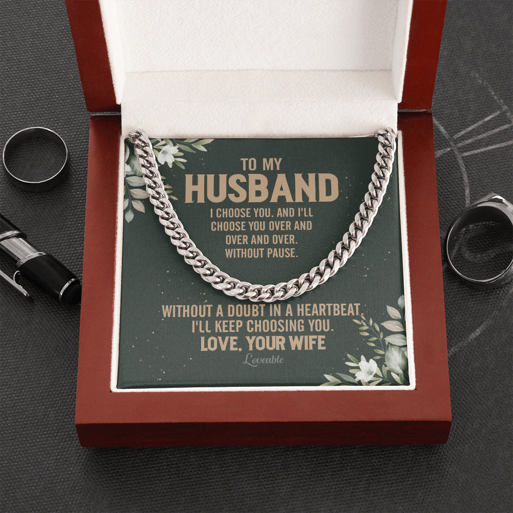 cross white gold necklace for husband