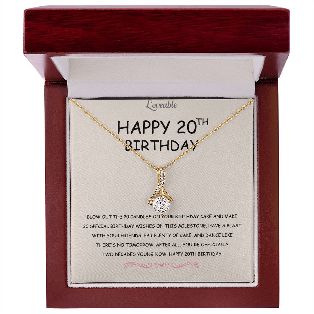 Happy 20th Birthday - Best Birthday Gift Idea for Her - Alluring Beauty Necklace