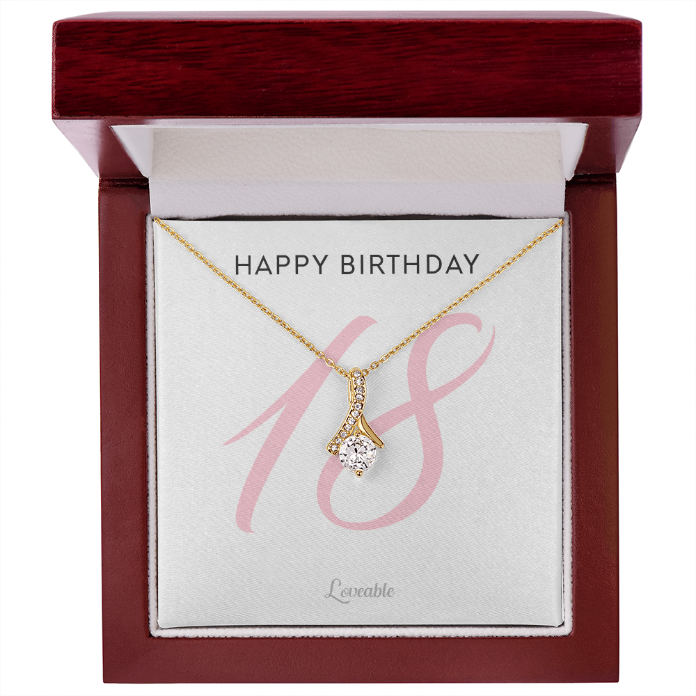 Happy 18th Birthday - Personalized Necklace - Birthday Gifts for Daughter