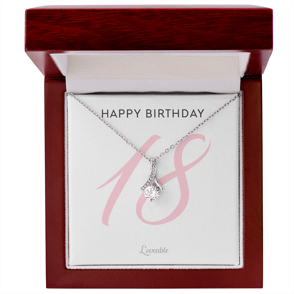 Happy 18th Birthday - Personalized Necklace - Birthday Gifts for Daughter