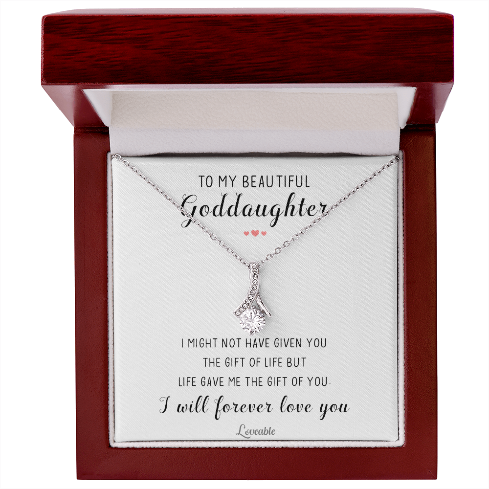 To My Beautiful Goddaughter Personalized Necklace