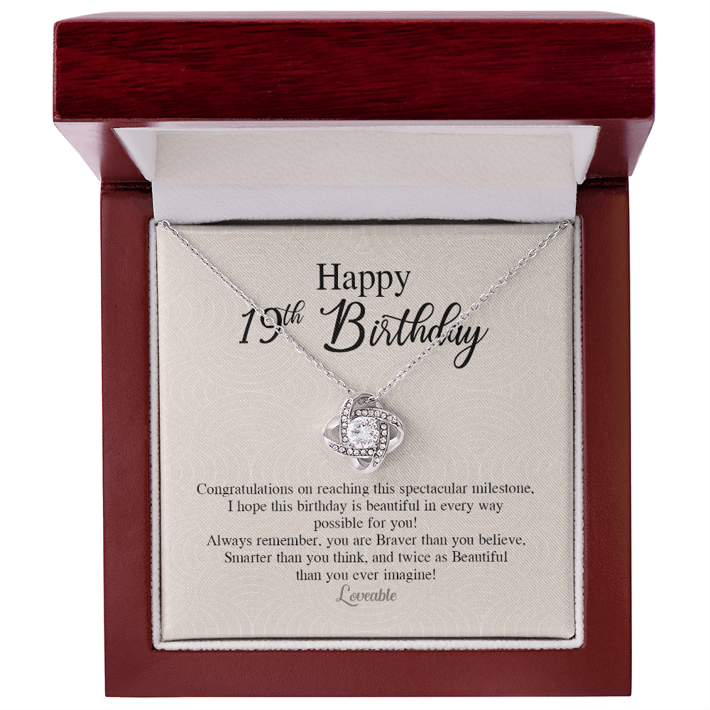 Congratulation on reaching this spectacular milestone - Personalized Necklace - 19th Birthday Gift
