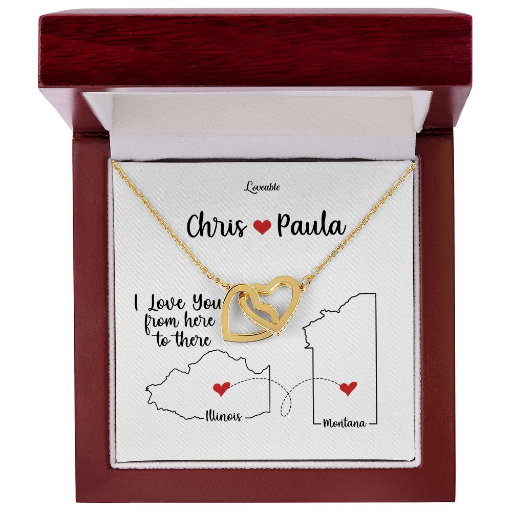 I Love You From Here To There Personalized Necklace