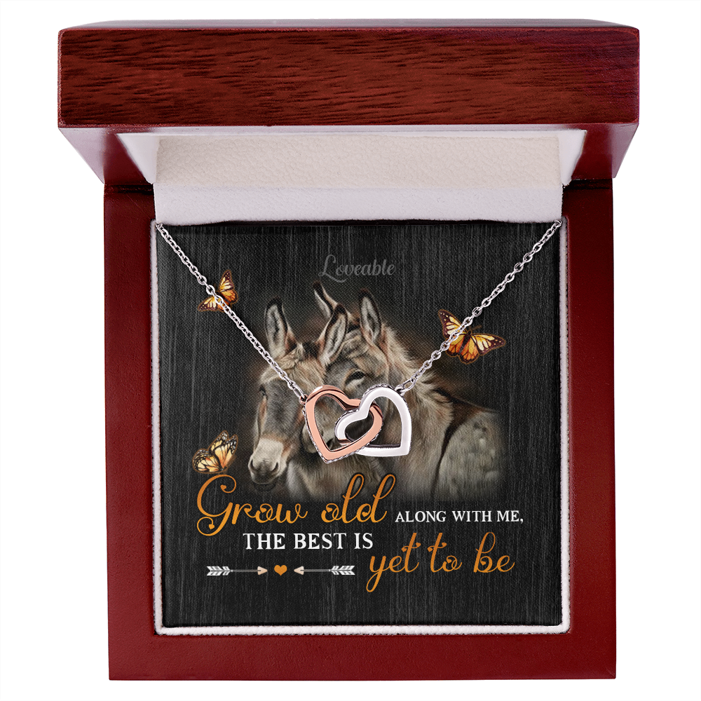 Grow old along with me, The best is yet to be White Gold Necklace