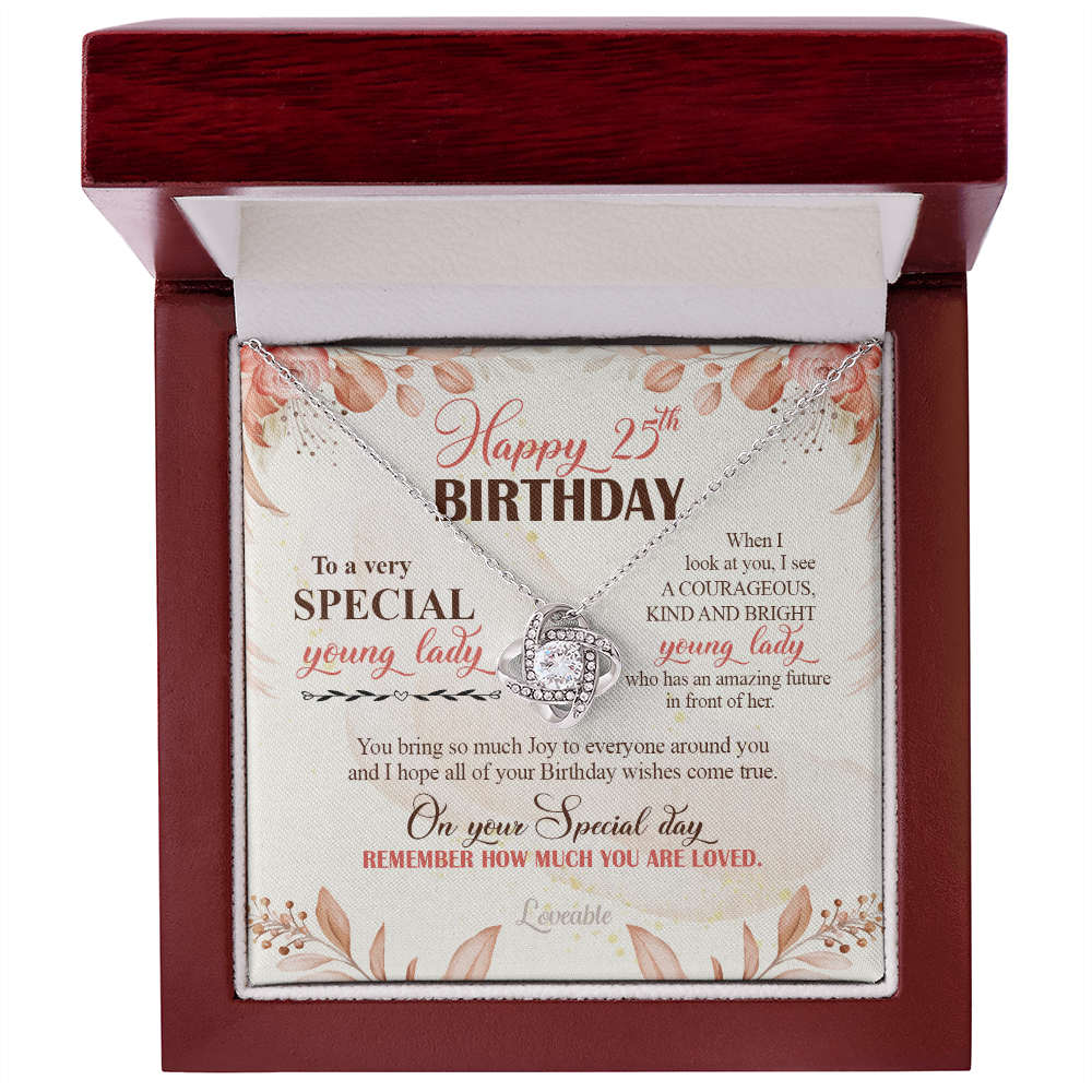 Happy 25th Birthday to a very Special Young Lady - Personalized Necklace - 25th Birthday Gifts for Her