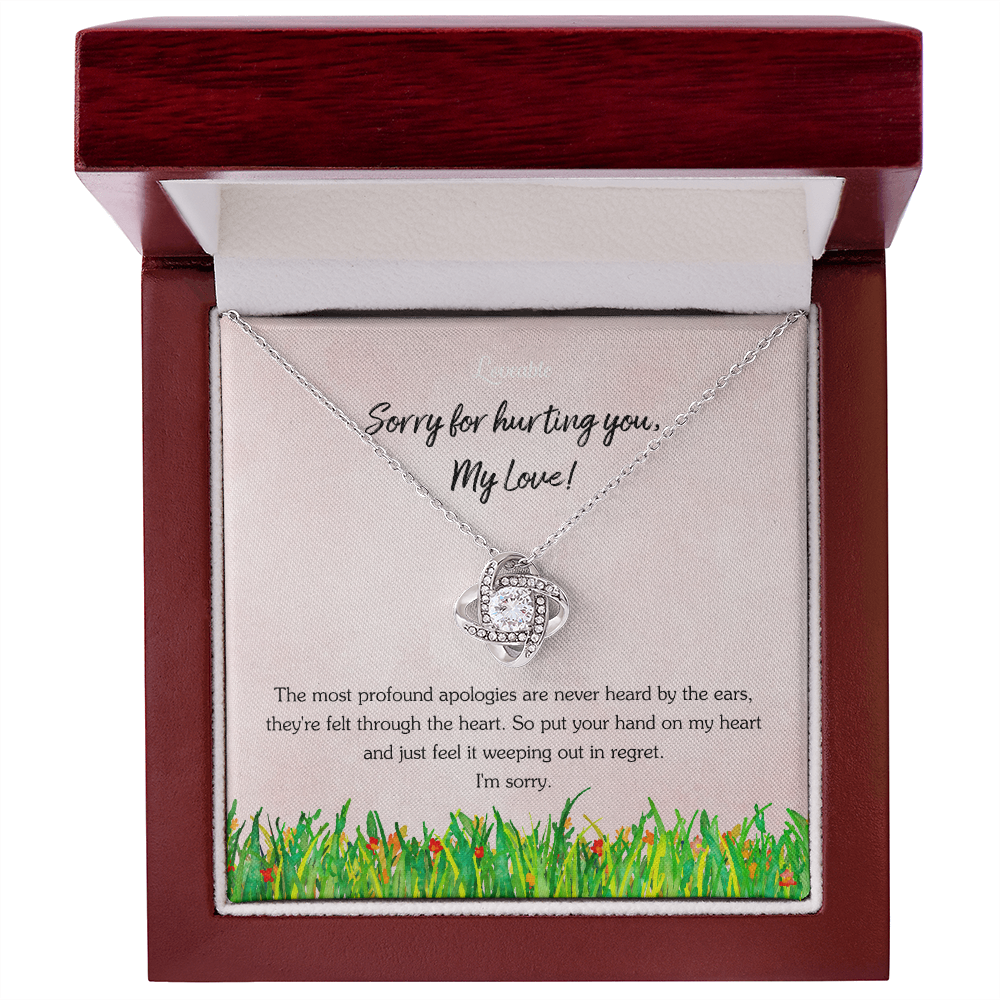 Sorry for hurting you, My Love! White gold Necklace for Sorry gifts wife