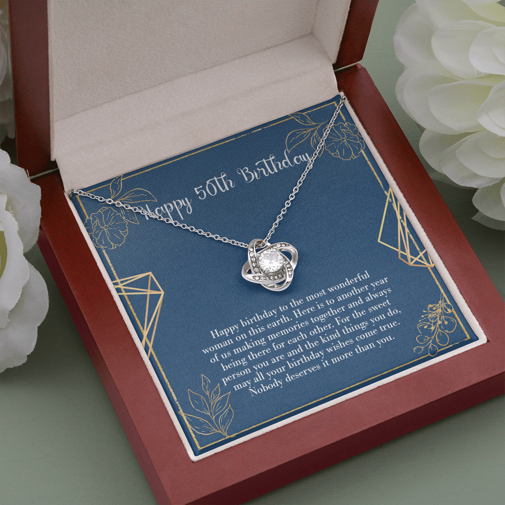 white gold cross necklace 50th birthday