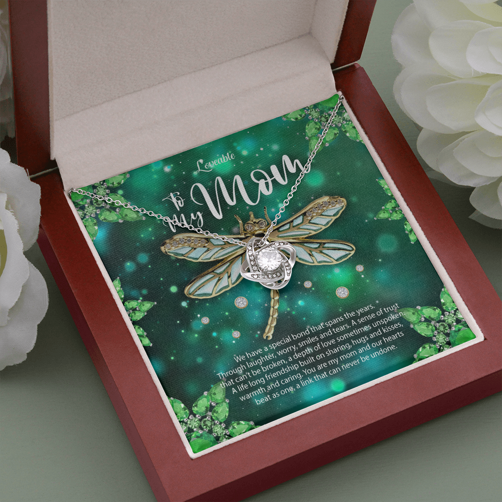 14k white gold mom necklace