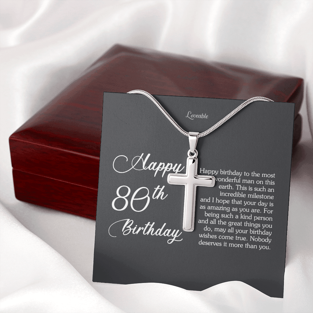 Happy 80th Birthday to The Most Wonderful Man Necklace