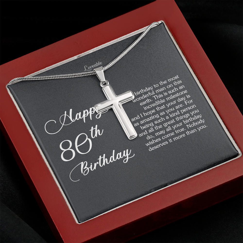 Happy 80th Birthday to The Most Wonderful Man Necklace