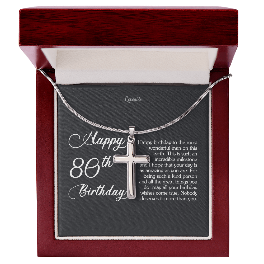 Happy 80th Birthday to The Most Wonderful Man Necklace