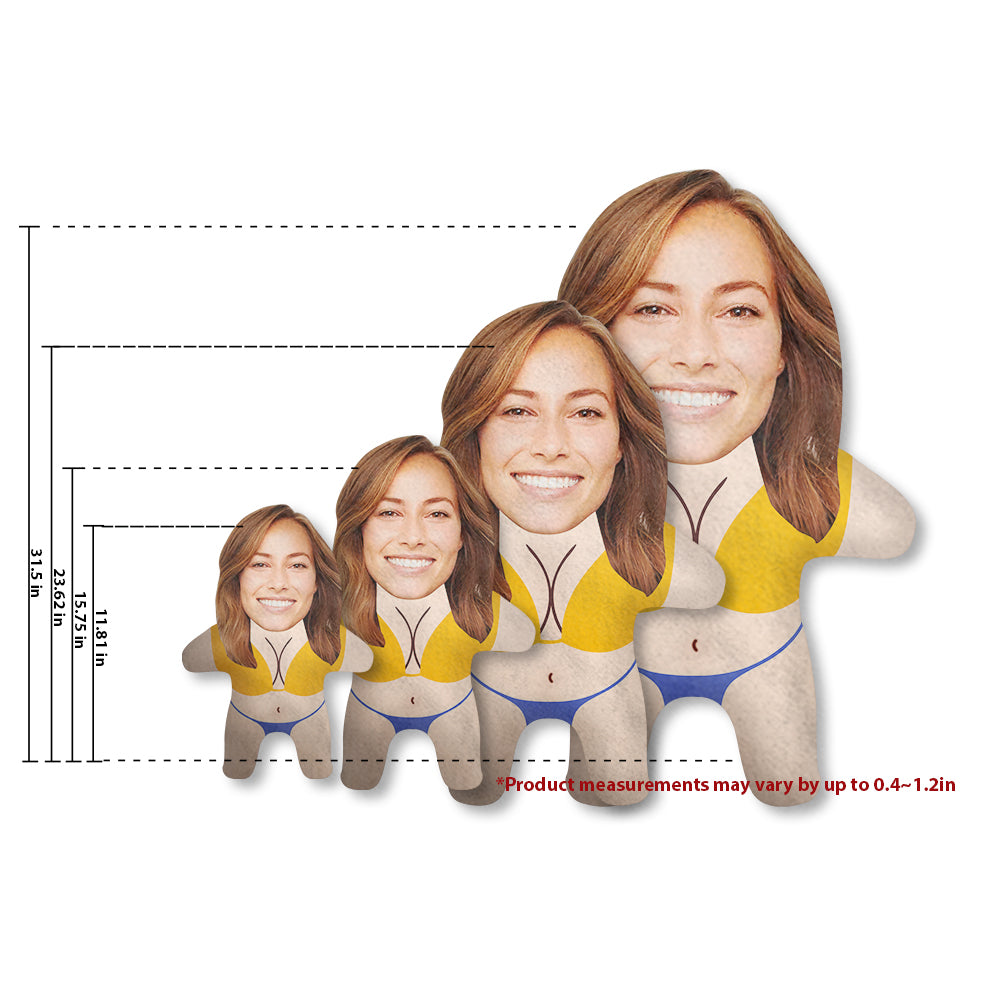 bikini women custom photo pillow size