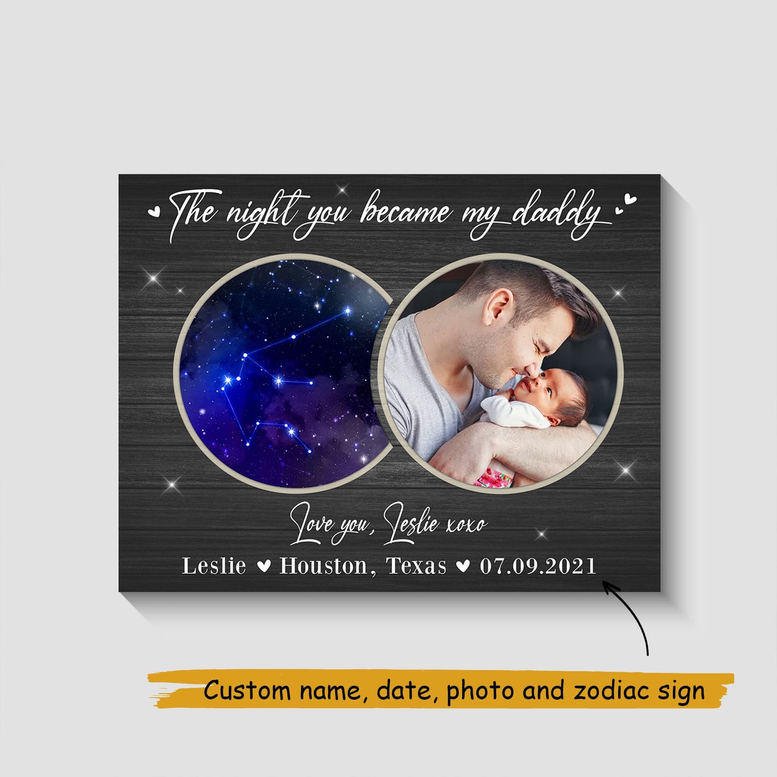 dad custom photo canvas gift