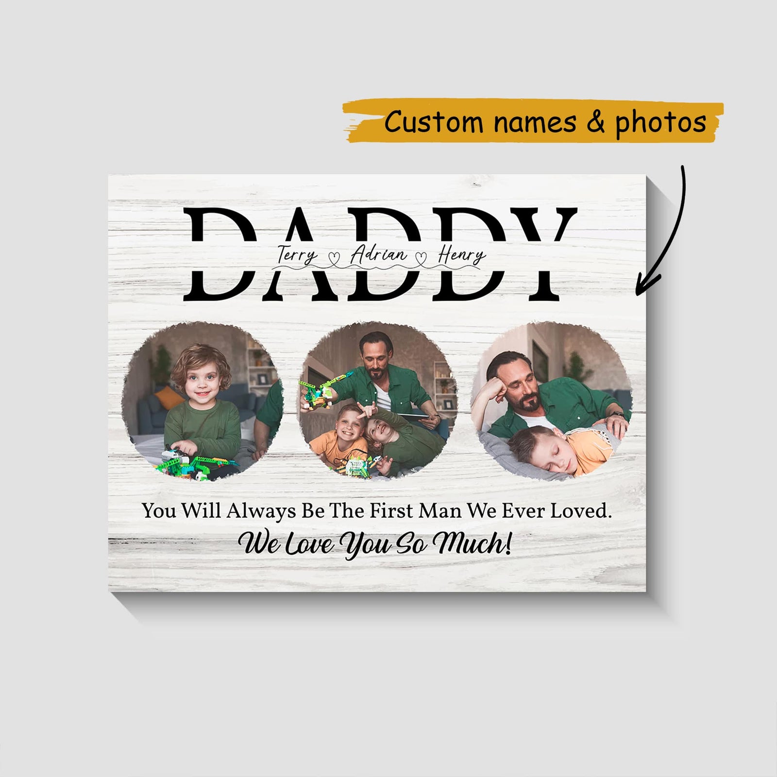 Photo personalized Father's Day Canvas